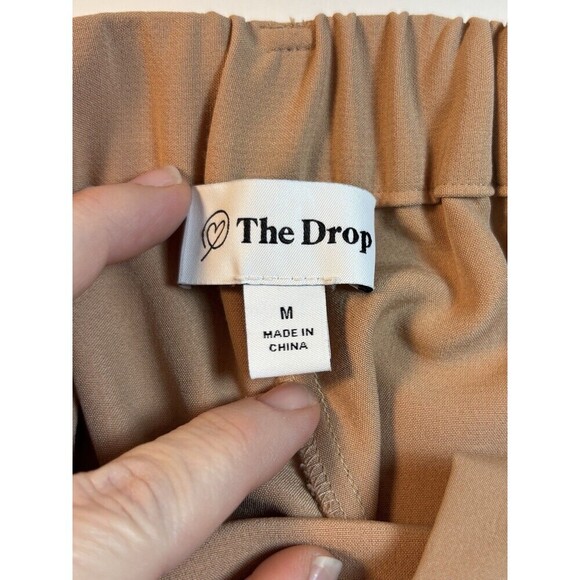 Amazon The Drop Wyatt Pleated Pants Trousers Praline Peach Gold Medium Wide Leg - Picture 4 of 11